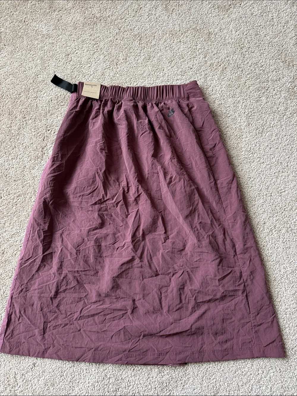 NWT Nike Sportswear Tech Pack Wrap Midi Athletic Outdoor Skirt Dark Wine